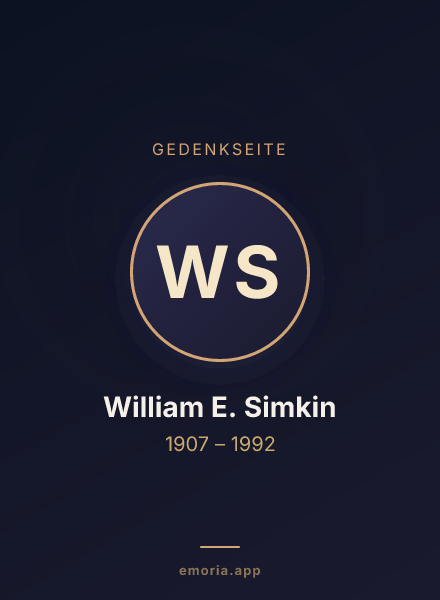 Gedenkportrait von William E. Simkin