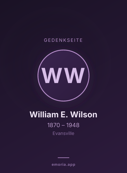 Gedenkportrait von William E. Wilson