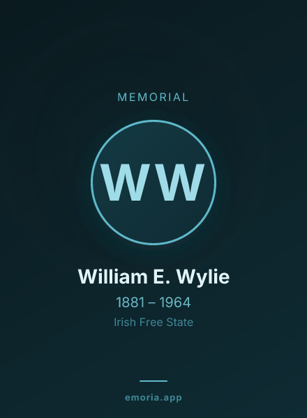 Memorial portrait of William E. Wylie