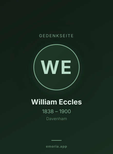 Gedenkportrait von William Eccles