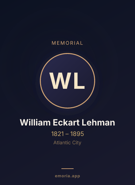 Memorial portrait of William Eckart Lehman