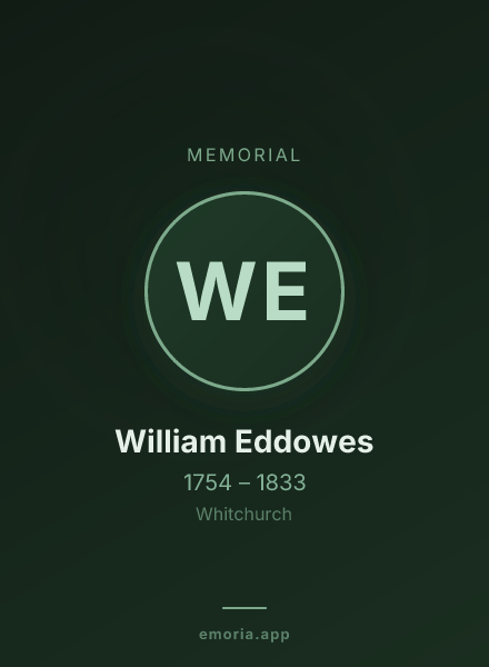 Memorial portrait of William Eddowes