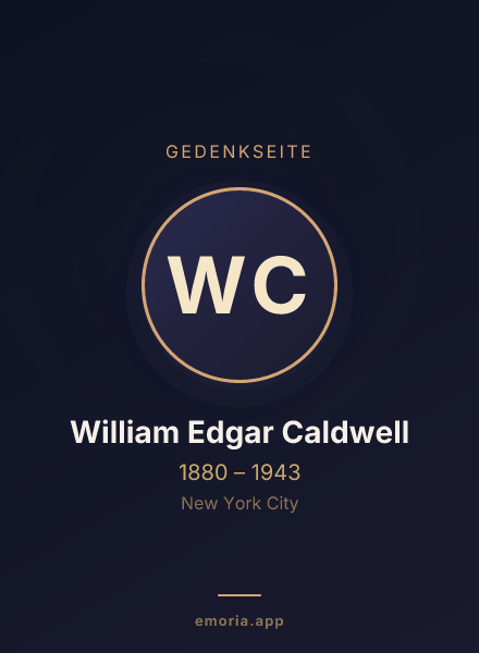 Gedenkportrait von William Edgar Caldwell