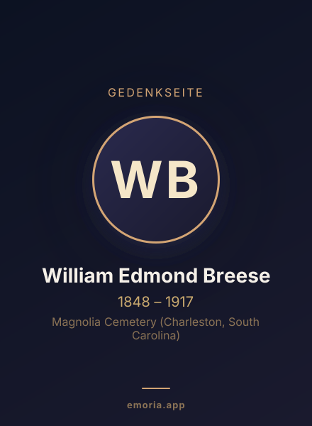 Gedenkportrait von William Edmond Breese