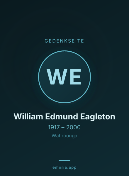 Gedenkportrait von William Edmund Eagleton