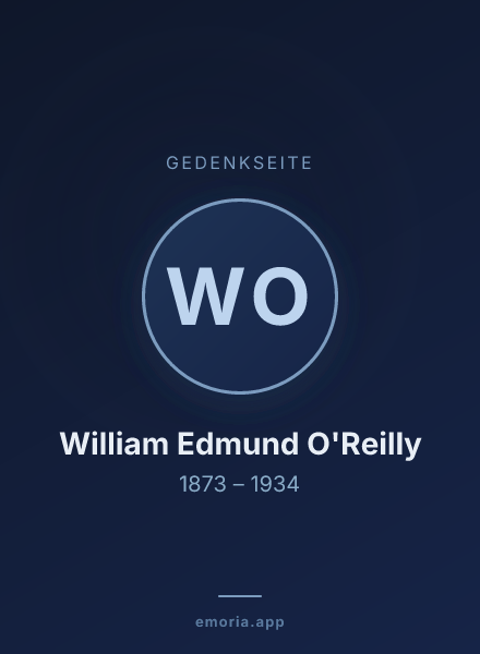 Gedenkportrait von William Edmund O'Reilly