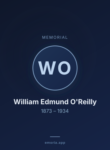 Memorial portrait of William Edmund O'Reilly