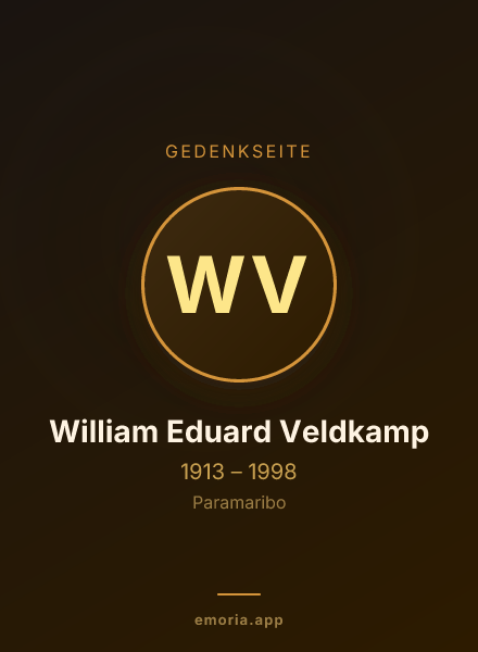 Gedenkportrait von William Eduard Veldkamp