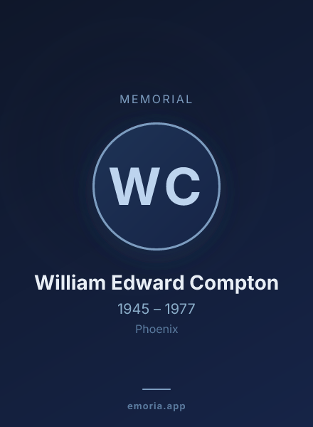 Memorial portrait of William Edward Compton