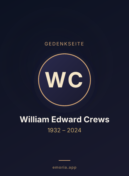 Gedenkportrait von William Edward Crews