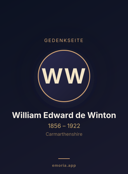 Gedenkportrait von William Edward de Winton