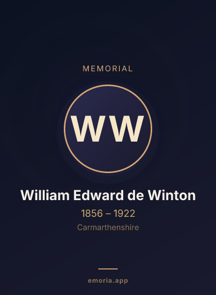 Memorial portrait of William Edward de Winton