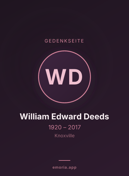 Gedenkportrait von William Edward Deeds