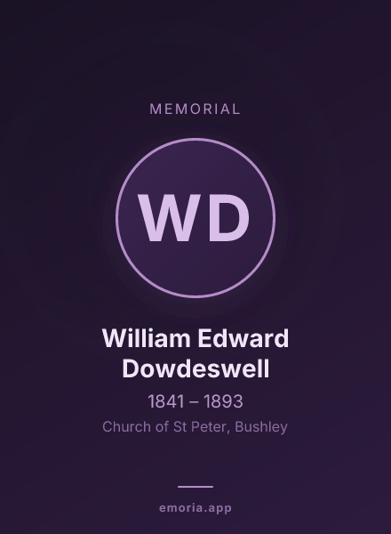 Memorial portrait of William Edward Dowdeswell