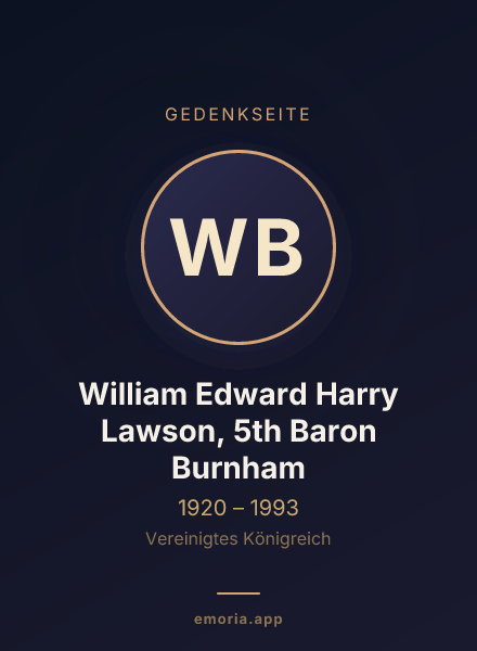 Gedenkportrait von William Edward Harry Lawson, 5th Baron Burnham