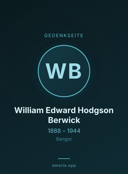 Gedenkportrait von William Edward Hodgson Berwick
