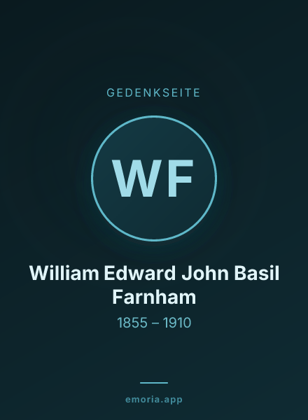 Gedenkportrait von William Edward John Basil Farnham