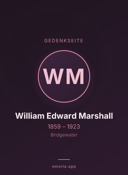 Gedenkportrait von William Edward Marshall