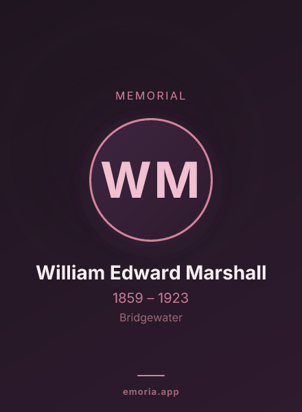 Memorial portrait of William Edward Marshall