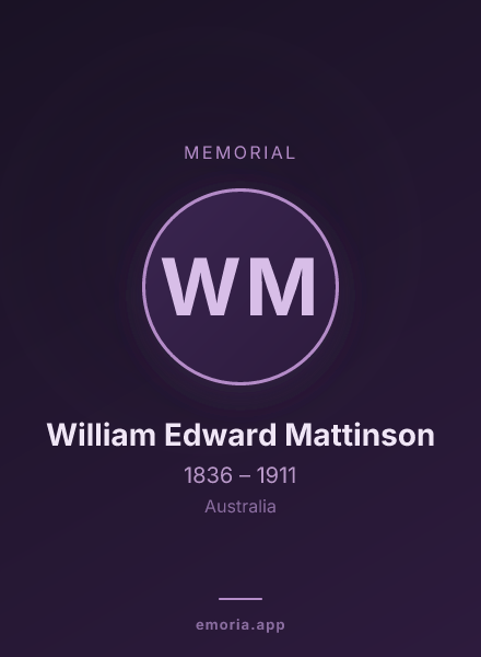 Memorial portrait of William Edward Mattinson
