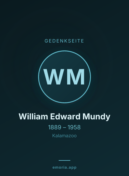 Gedenkportrait von William Edward Mundy