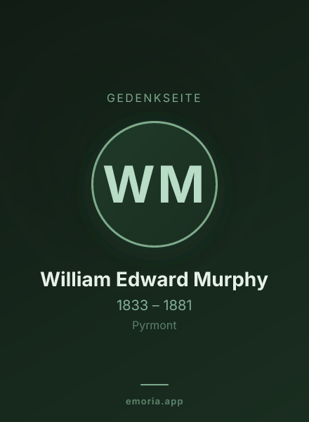Gedenkportrait von William Edward Murphy