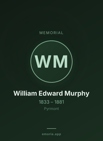 Memorial portrait of William Edward Murphy