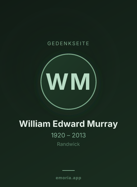 Gedenkportrait von William Edward Murray