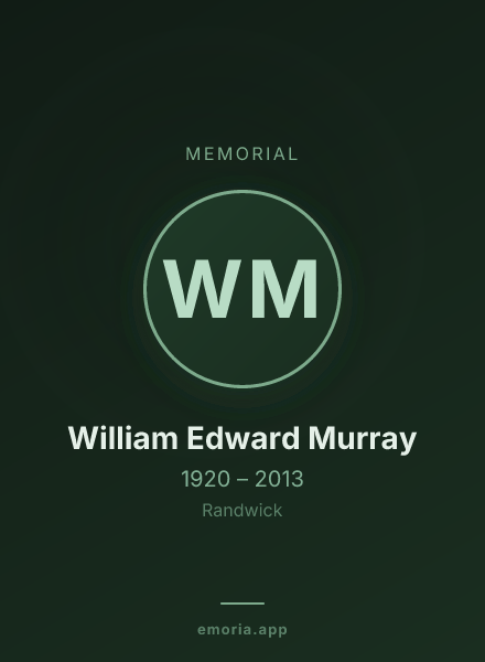 Memorial portrait of William Edward Murray