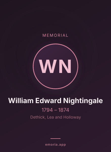 Memorial portrait of William Edward Nightingale