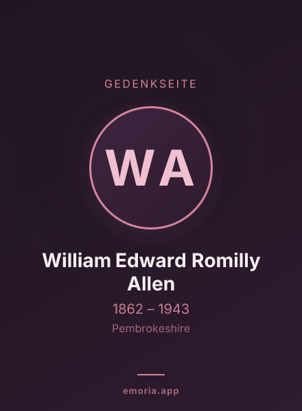 Gedenkportrait von William Edward Romilly Allen
