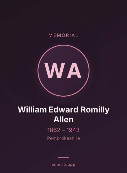 Memorial portrait of William Edward Romilly Allen