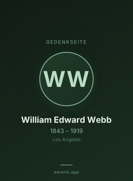 Gedenkportrait von William Edward Webb