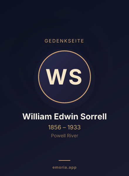 Gedenkportrait von William Edwin Sorrell