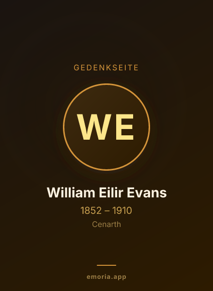 Gedenkportrait von William Eilir Evans
