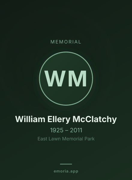 Memorial portrait of William Ellery McClatchy