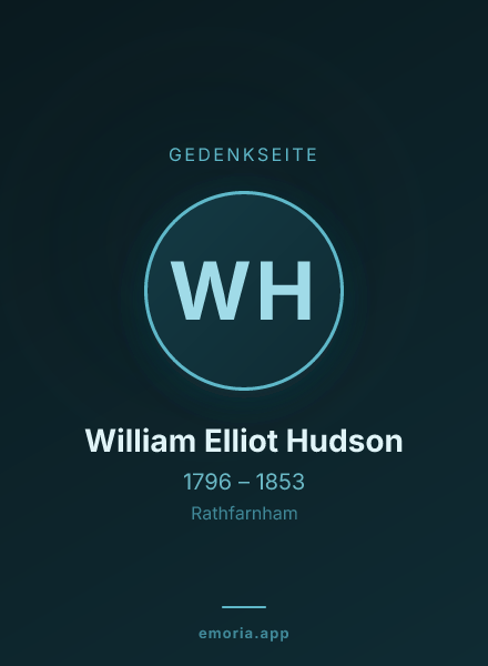 Gedenkportrait von William Elliot Hudson
