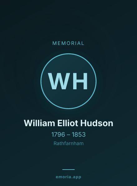 Memorial portrait of William Elliot Hudson