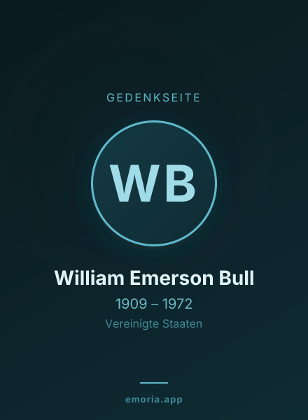 Gedenkportrait von William Emerson Bull