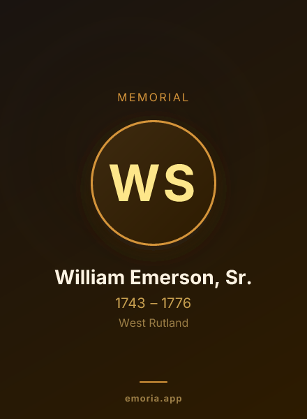 Memorial portrait of William Emerson, Sr.