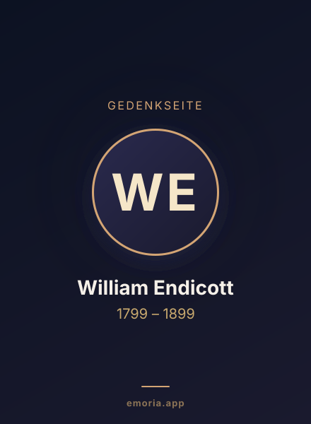 Gedenkportrait von William Endicott