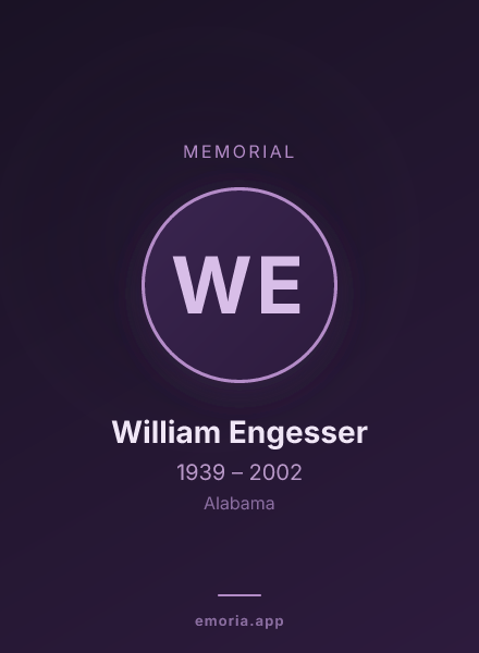 Memorial portrait of William Engesser