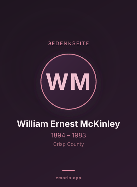 Gedenkportrait von William Ernest McKinley