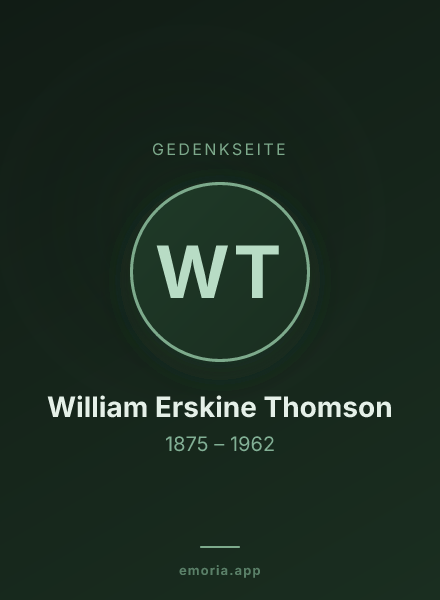 Gedenkportrait von William Erskine Thomson