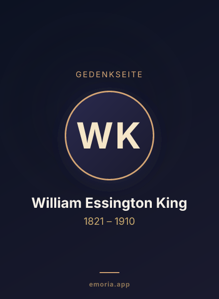 Gedenkportrait von William Essington King