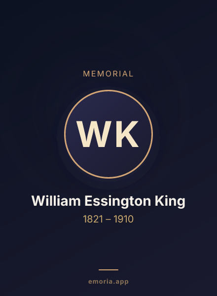 Memorial portrait of William Essington King