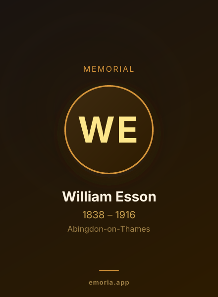 Memorial portrait of William Esson