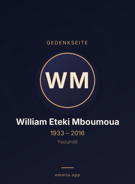 Gedenkportrait von William Eteki Mboumoua