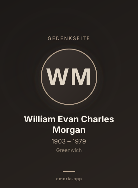 Gedenkportrait von William Evan Charles Morgan