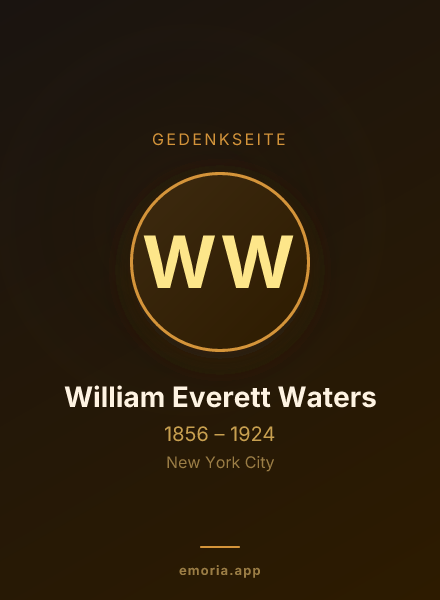 Gedenkportrait von William Everett Waters